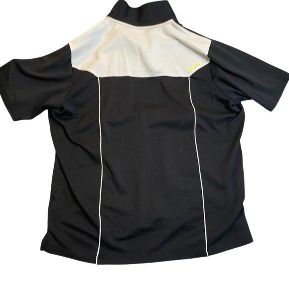 Oakley Mens Shirt XL With Yellow Accent Black & White Short Sleeve - Picture 2 of 11